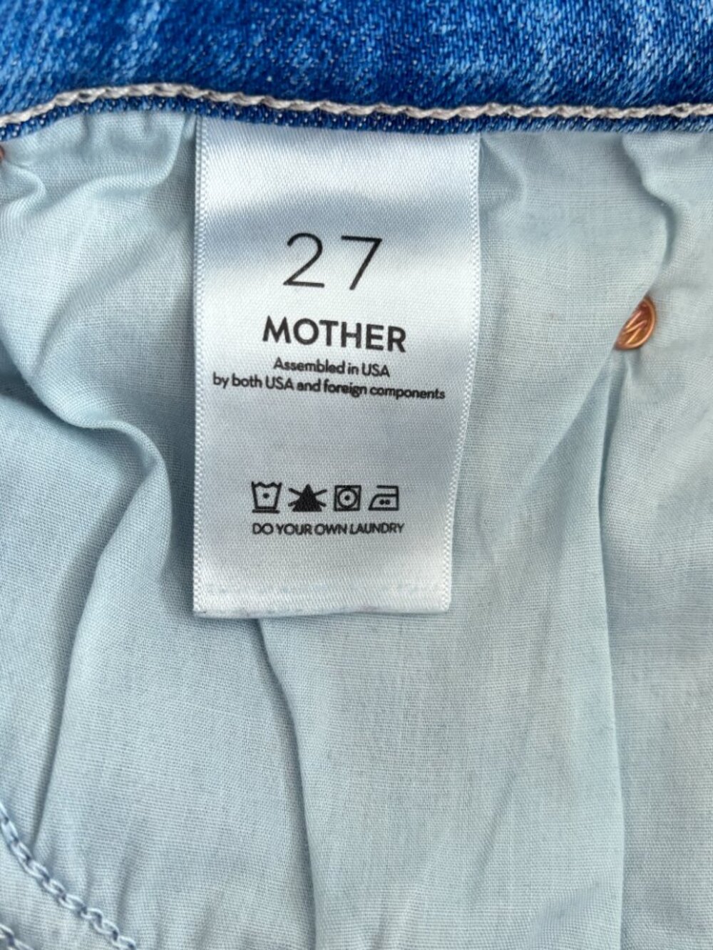 MOTHER The Desperado Heel Jeans in Work Hard Play Hard - Picture 13 of 13